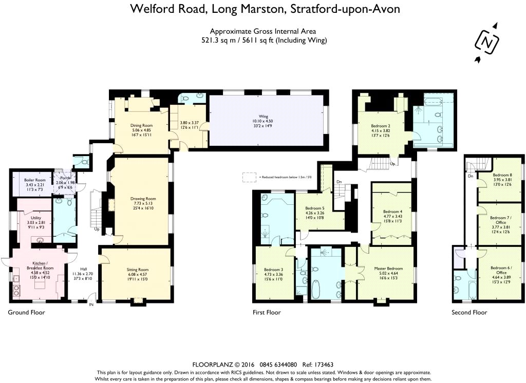 5 bed detached house for sale in Welford Road, Long Marston, Stratford