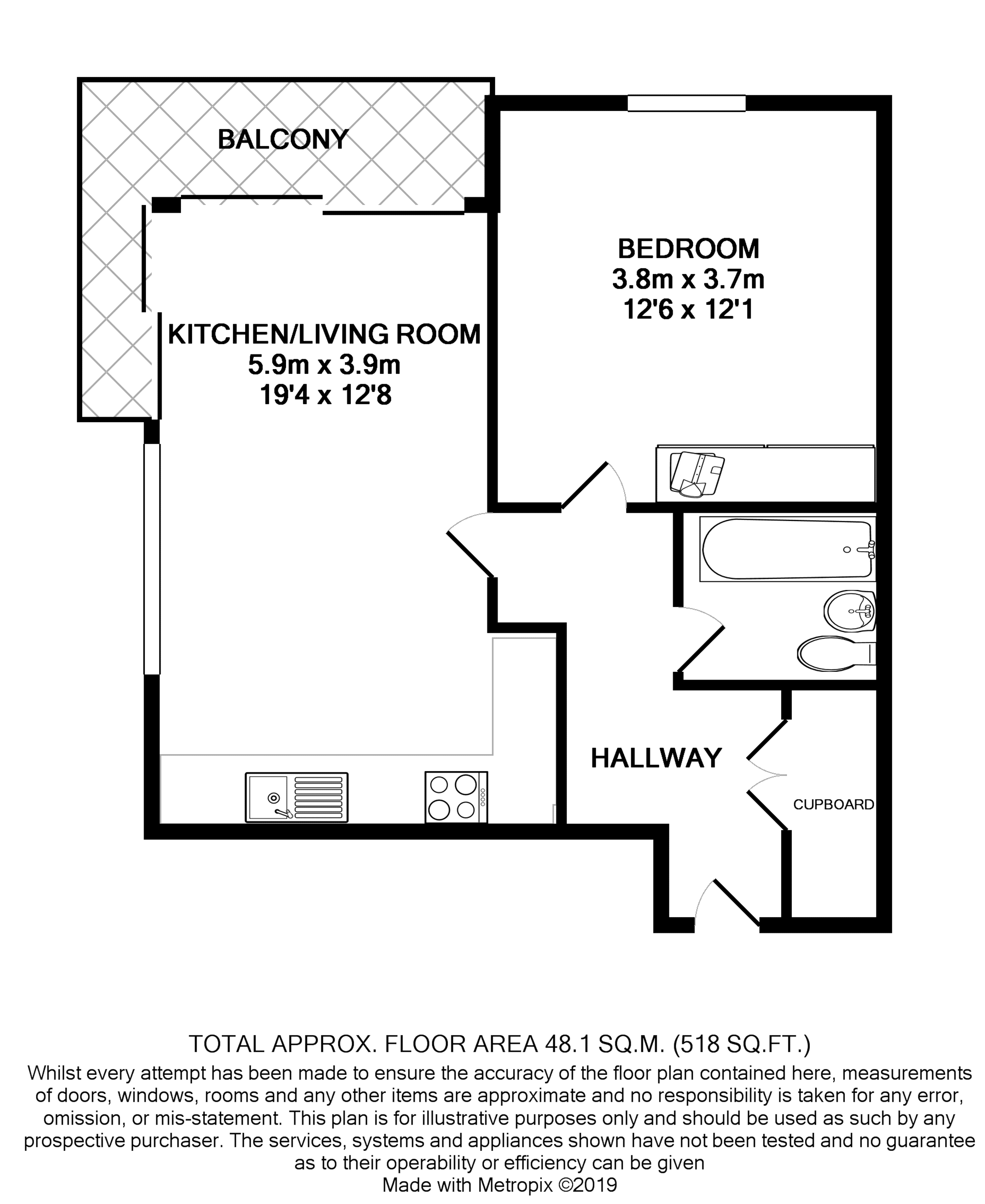 1 Bedrooms Flat to rent in 44 Newnton Close, London N4