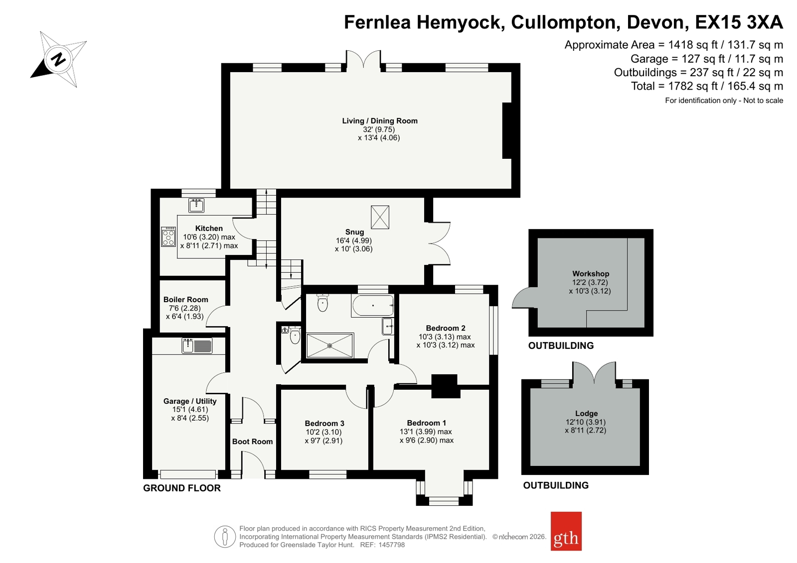 Fernlea,, Hemyock, Devon floorplan