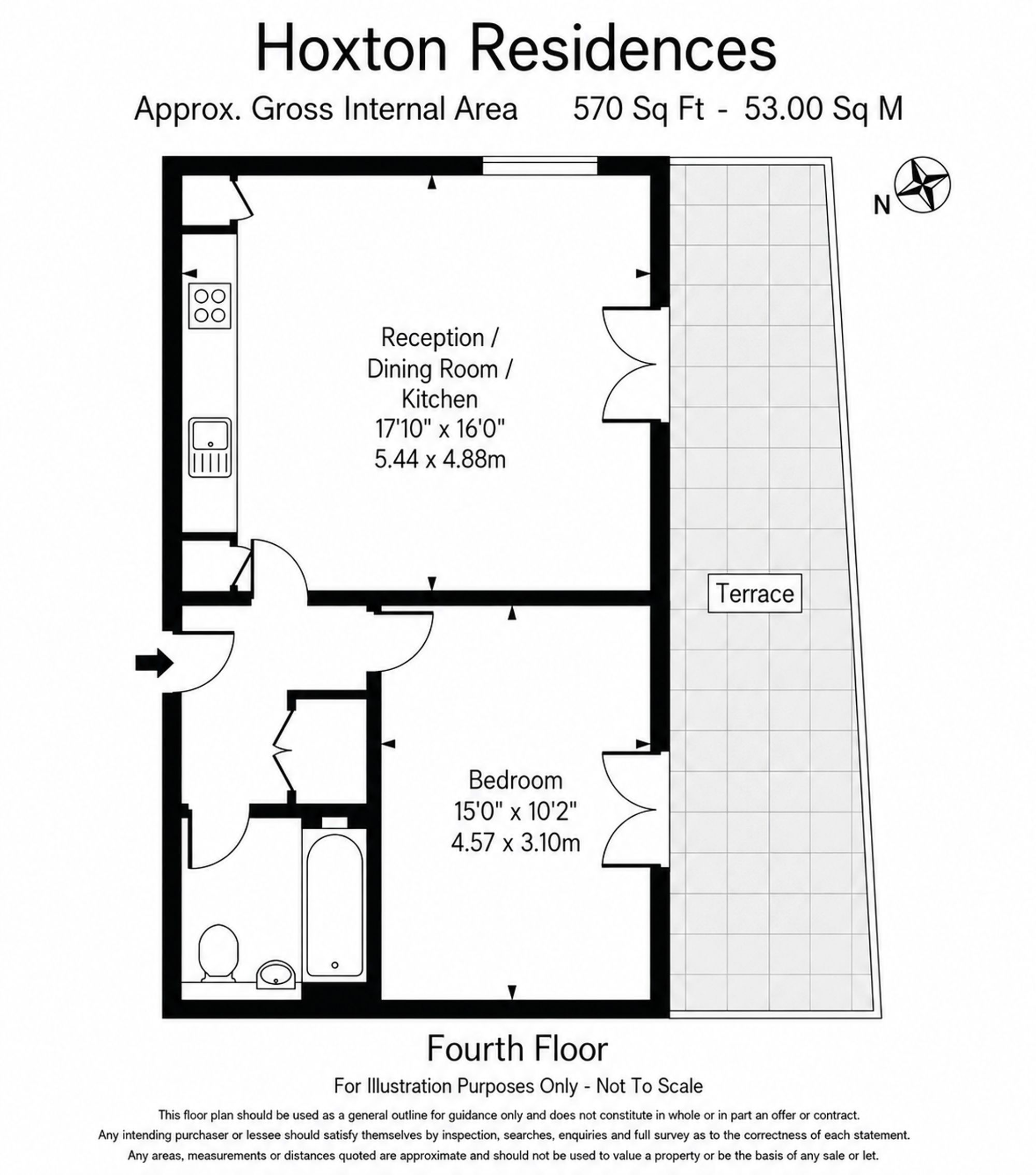 Flat 15, 198 Crondall Street, London floorplan