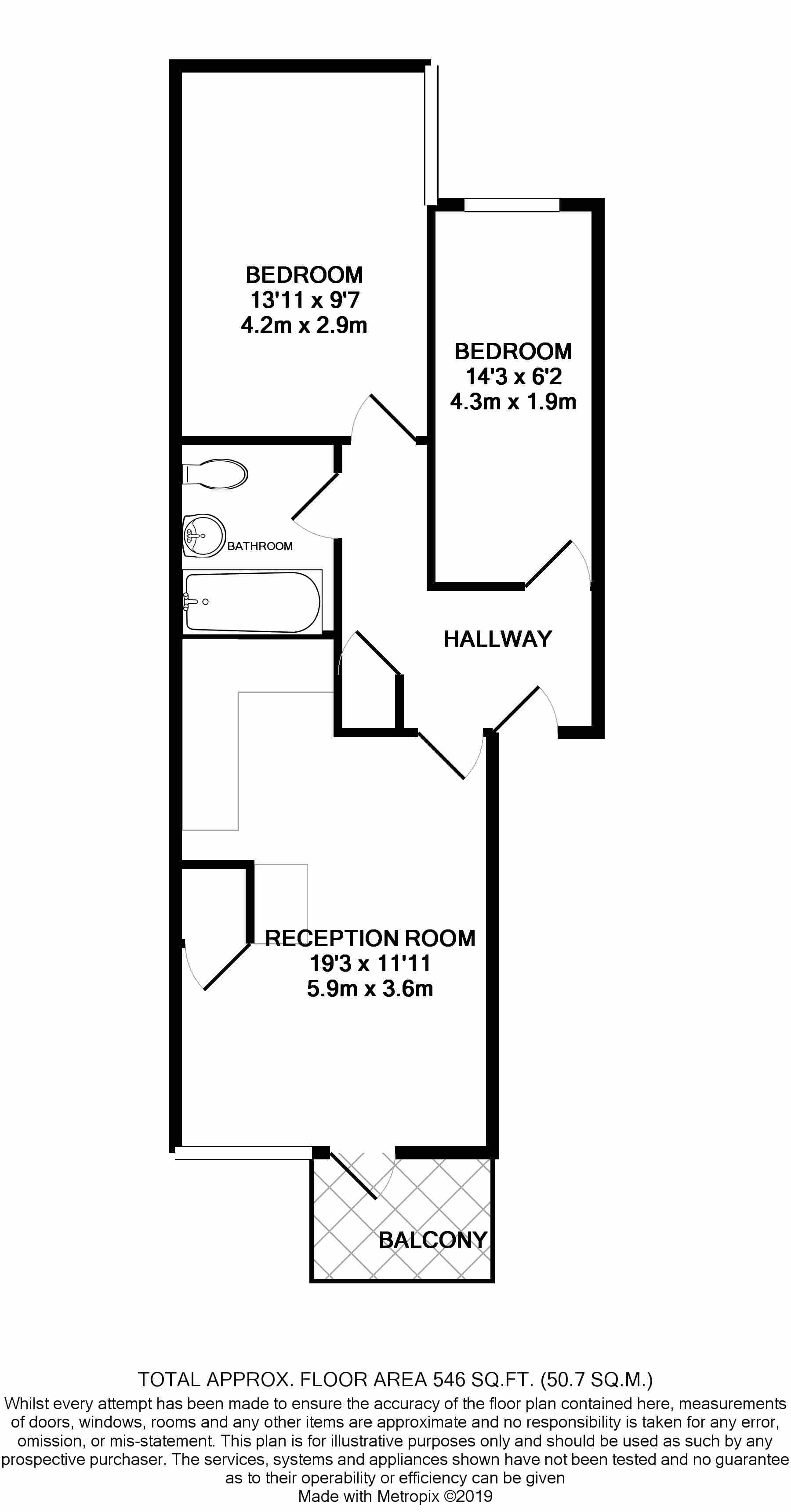 2 Bedrooms Flat for sale in Baker House, 160 Handcroft Road, Croydon CR0