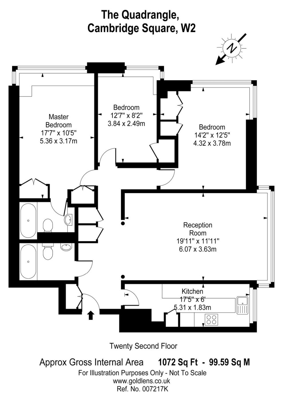 3 Bedrooms Flat for sale in Cambridge Square, London W2