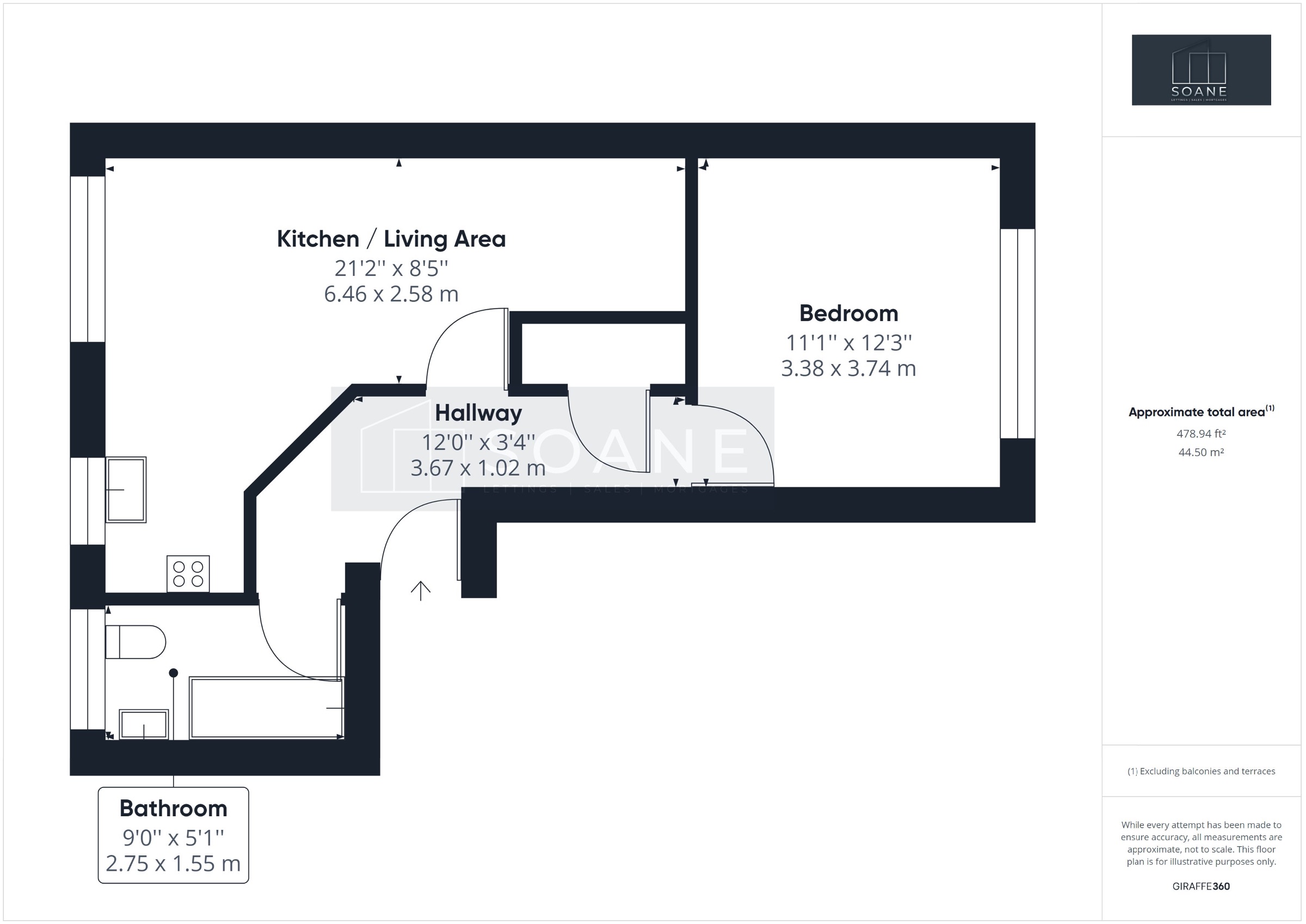 Carisbrooke Road, Gosport PO13, 1 bedroom flat to rent 66138853
