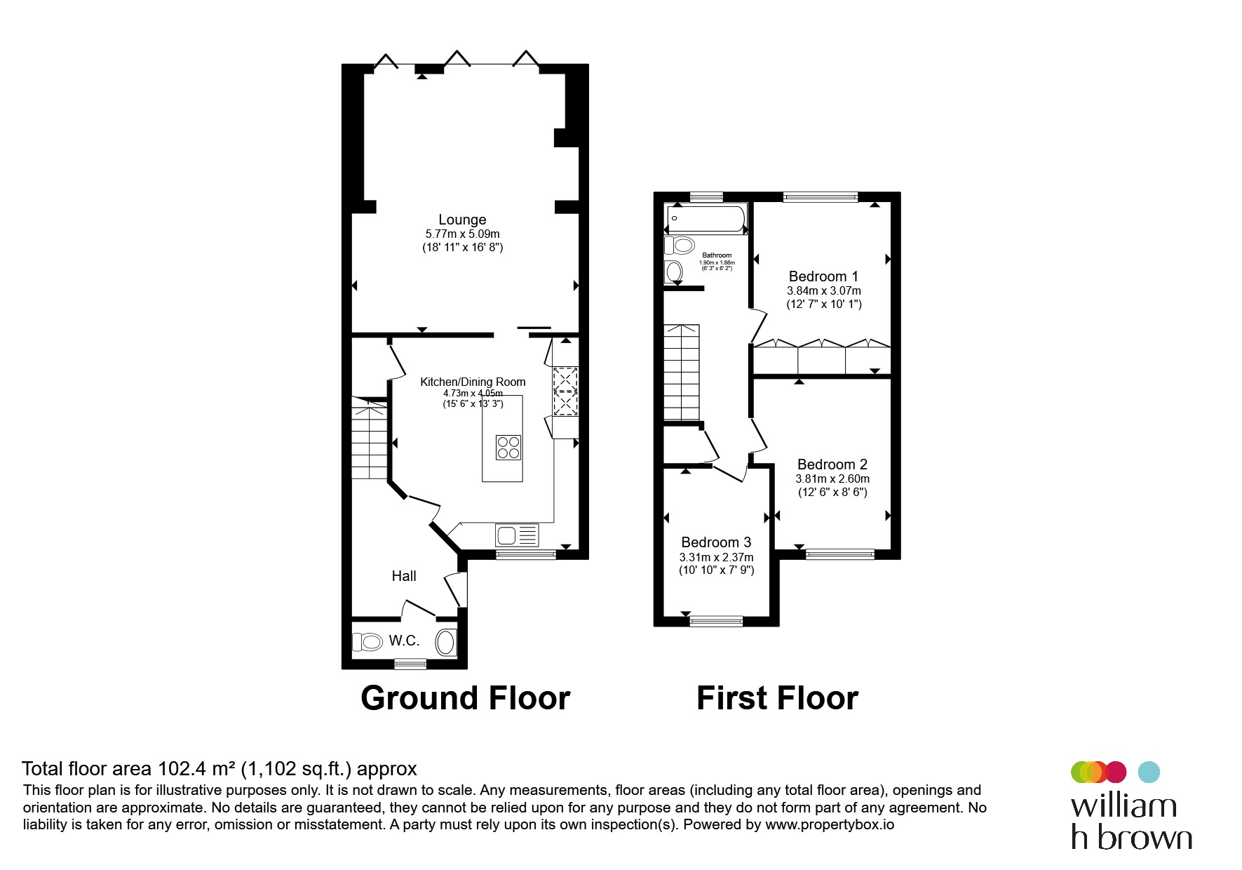 12, Woodside View, Rotherham floorplan