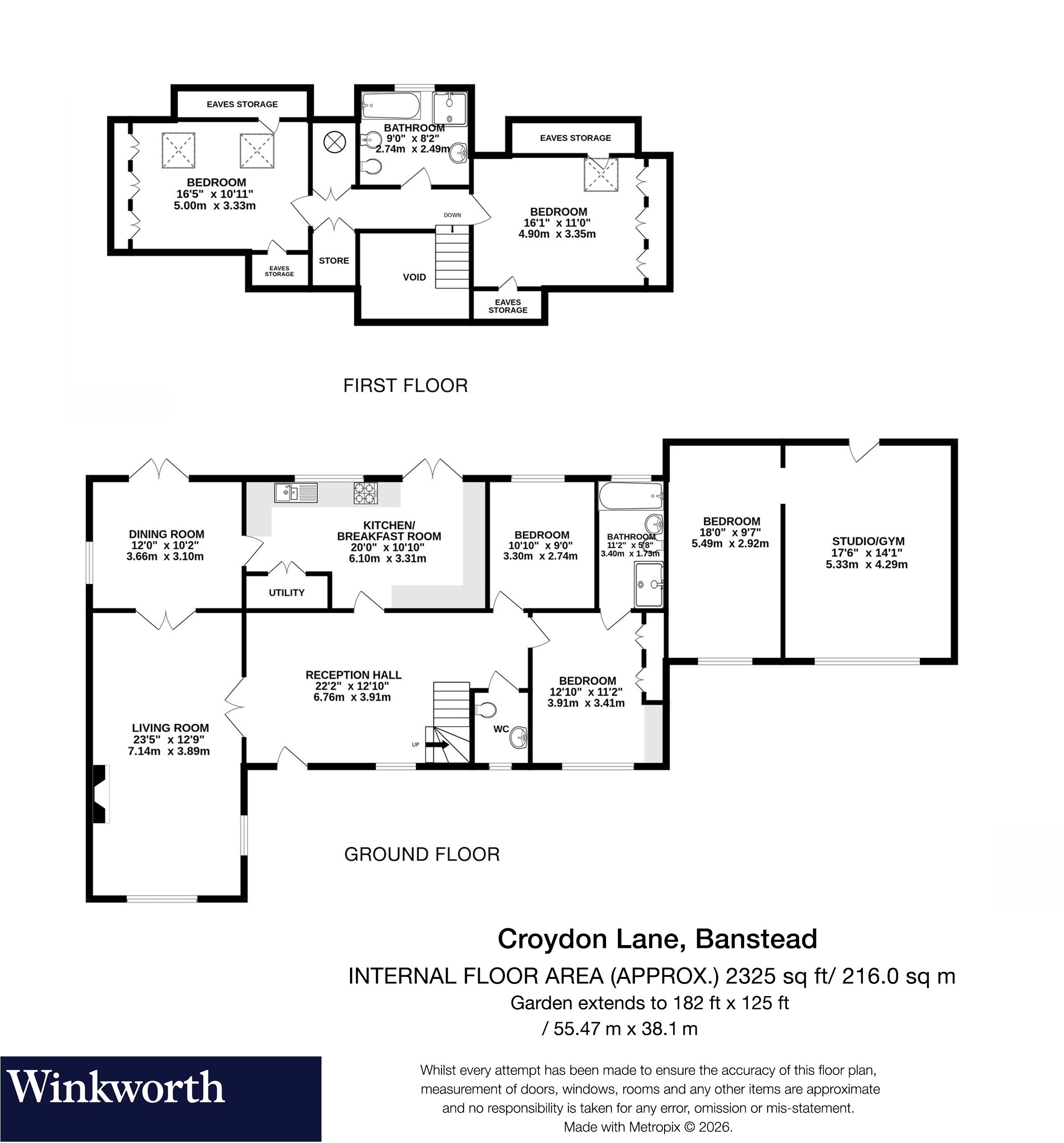 3, Croydon Lane, Banstead floorplan