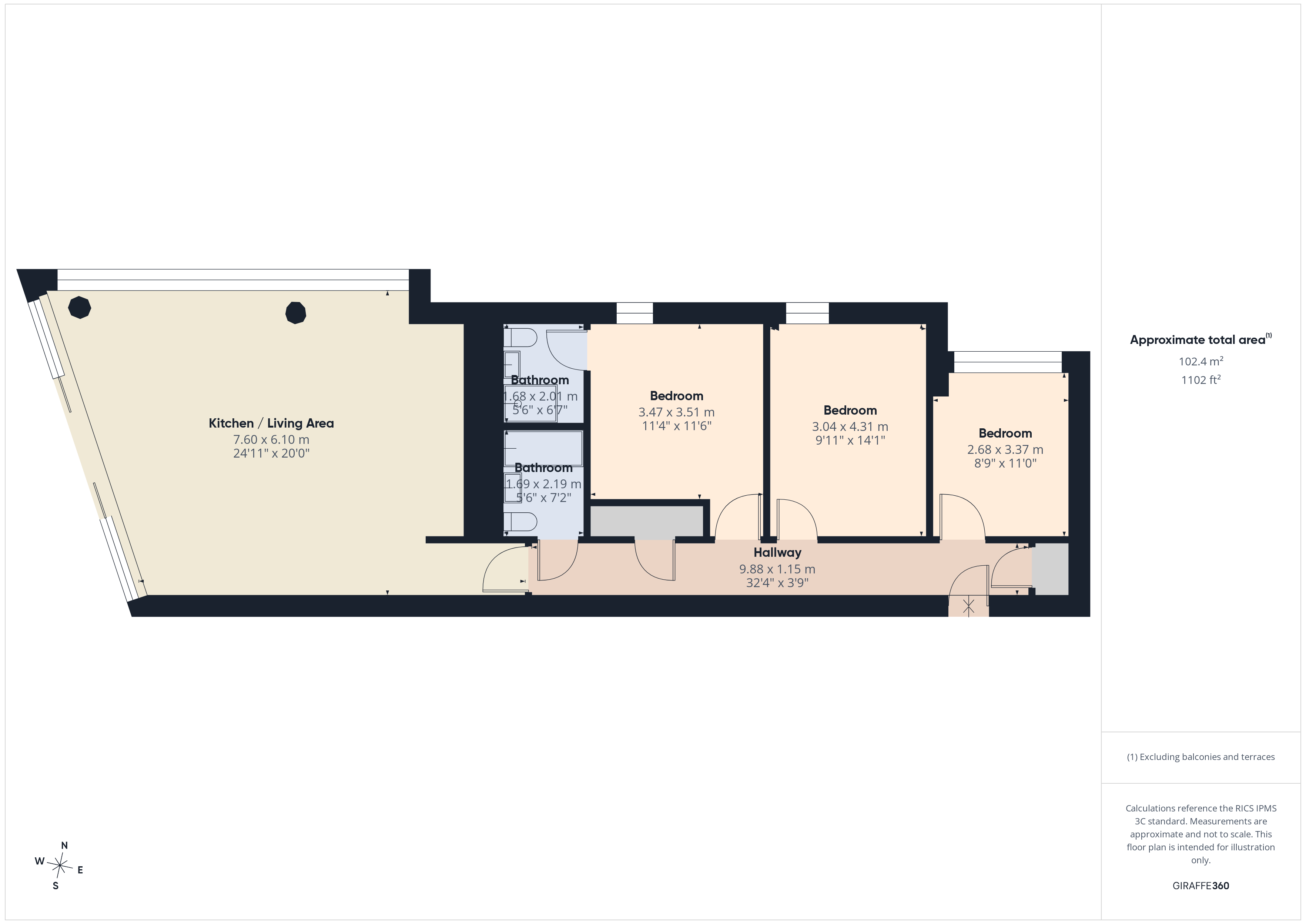 Coral Apartments, Royal Victoria floorplan