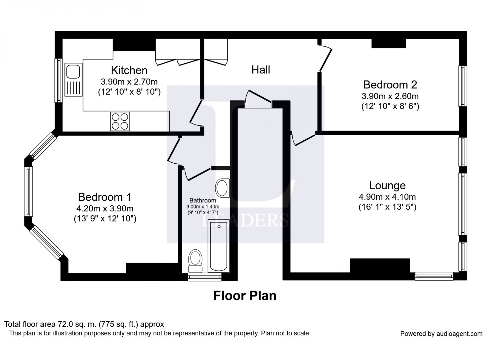 4, 25, Ventnor Villas, Hove floorplan