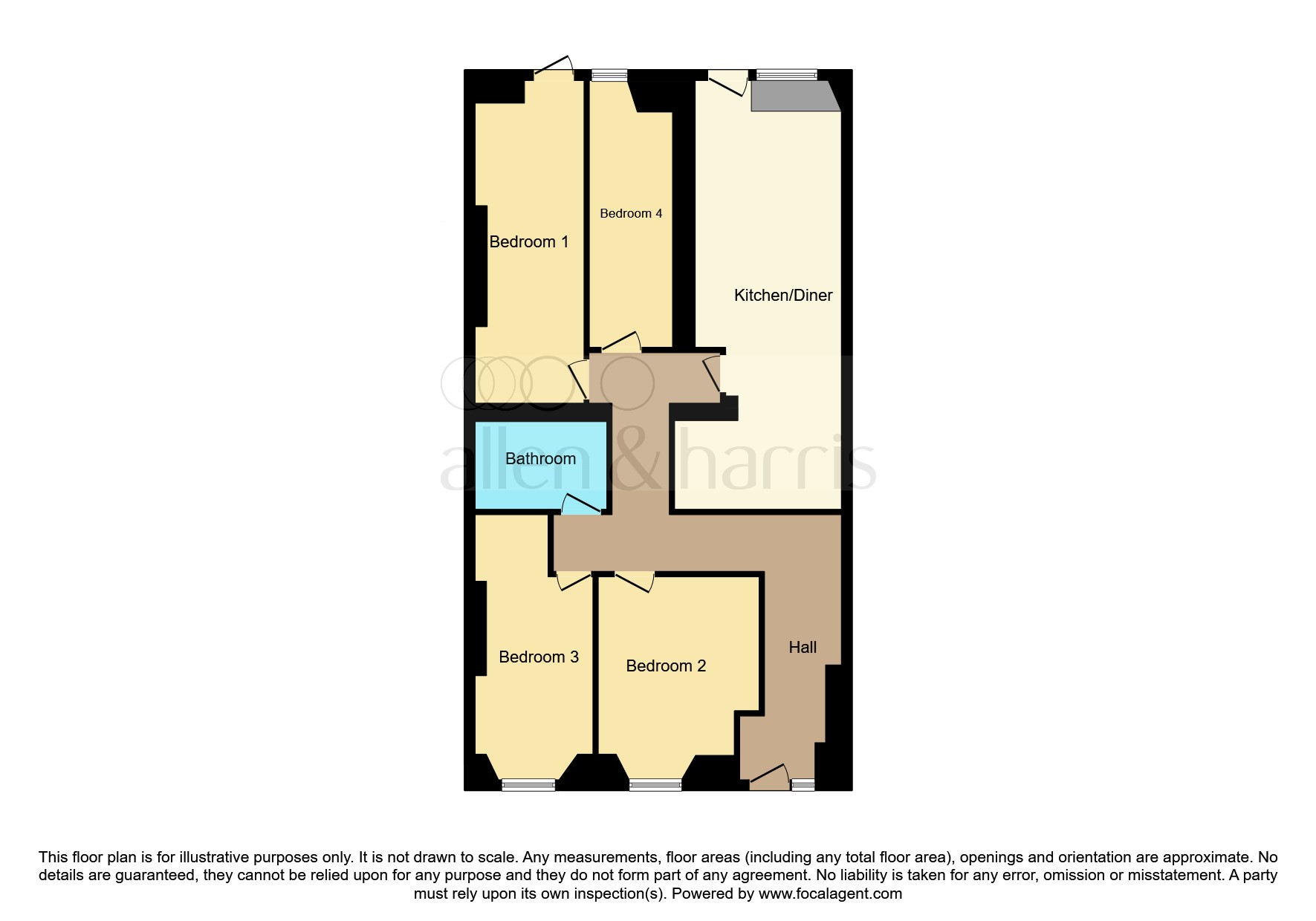 Garden Flat, 18, Victoria Square, Bristol floorplan