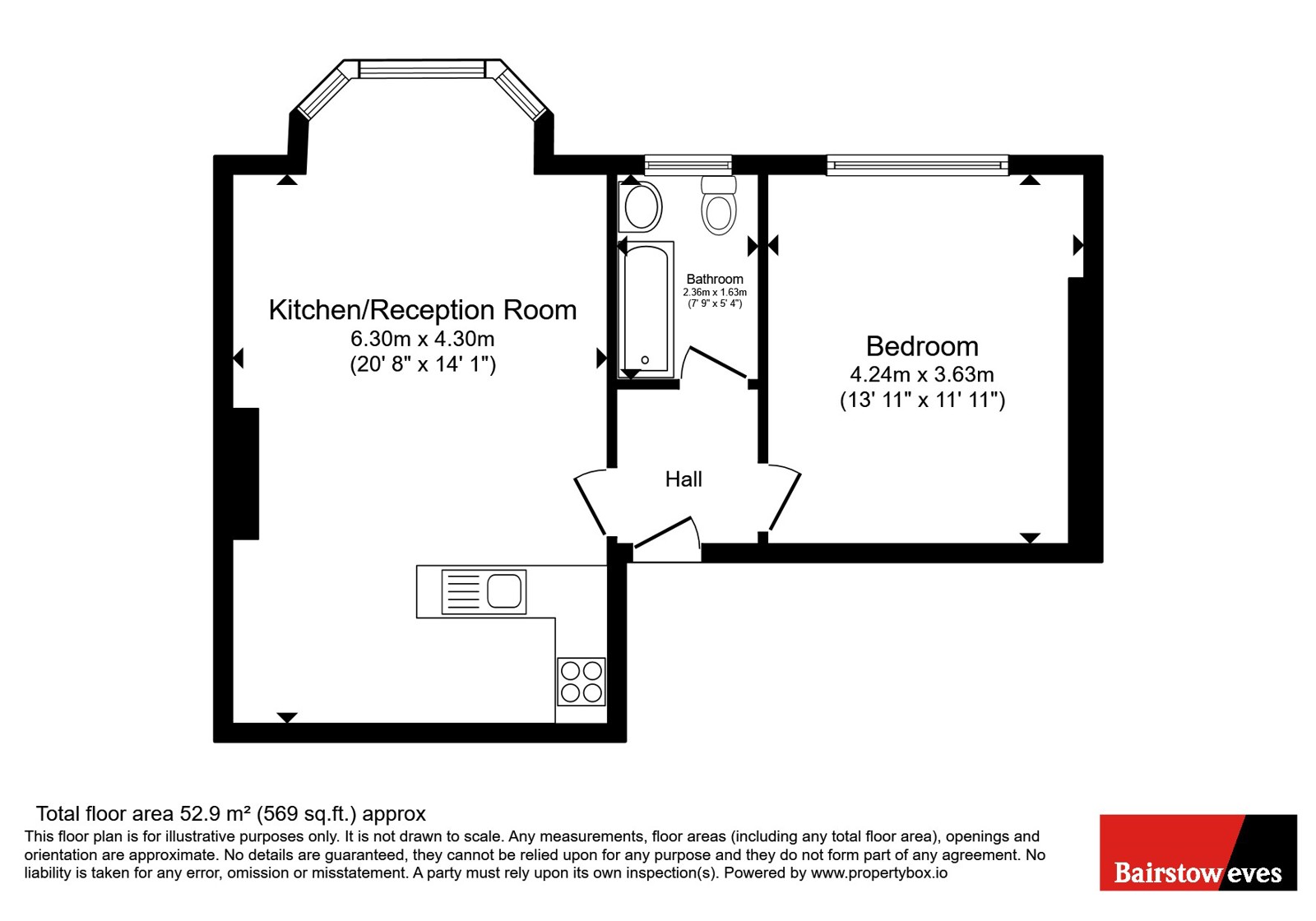 Flat 4, 25, Normanton Road, Surrey floorplan