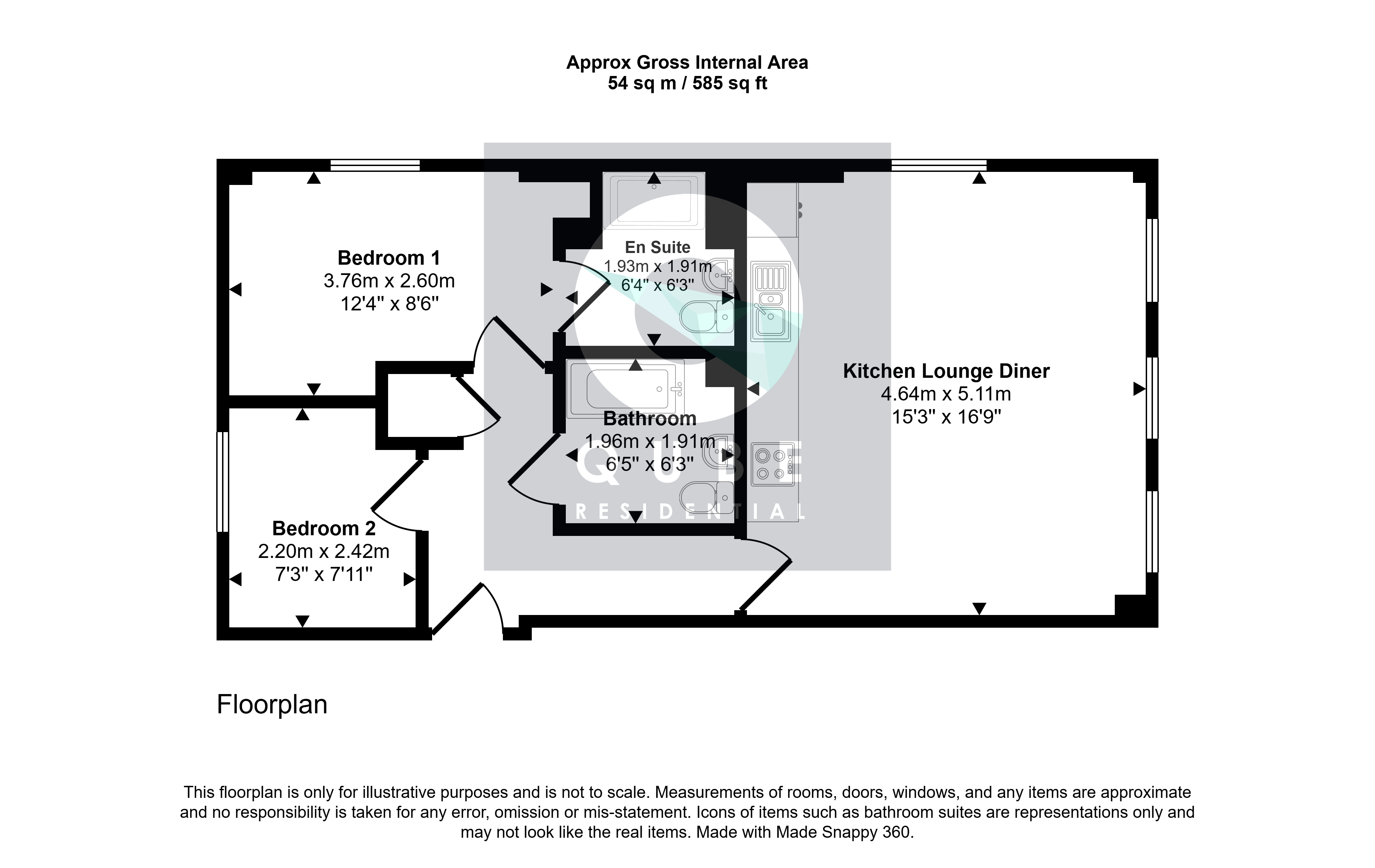 Apartment 12, 24, Argyle Street, Merseyside floorplan