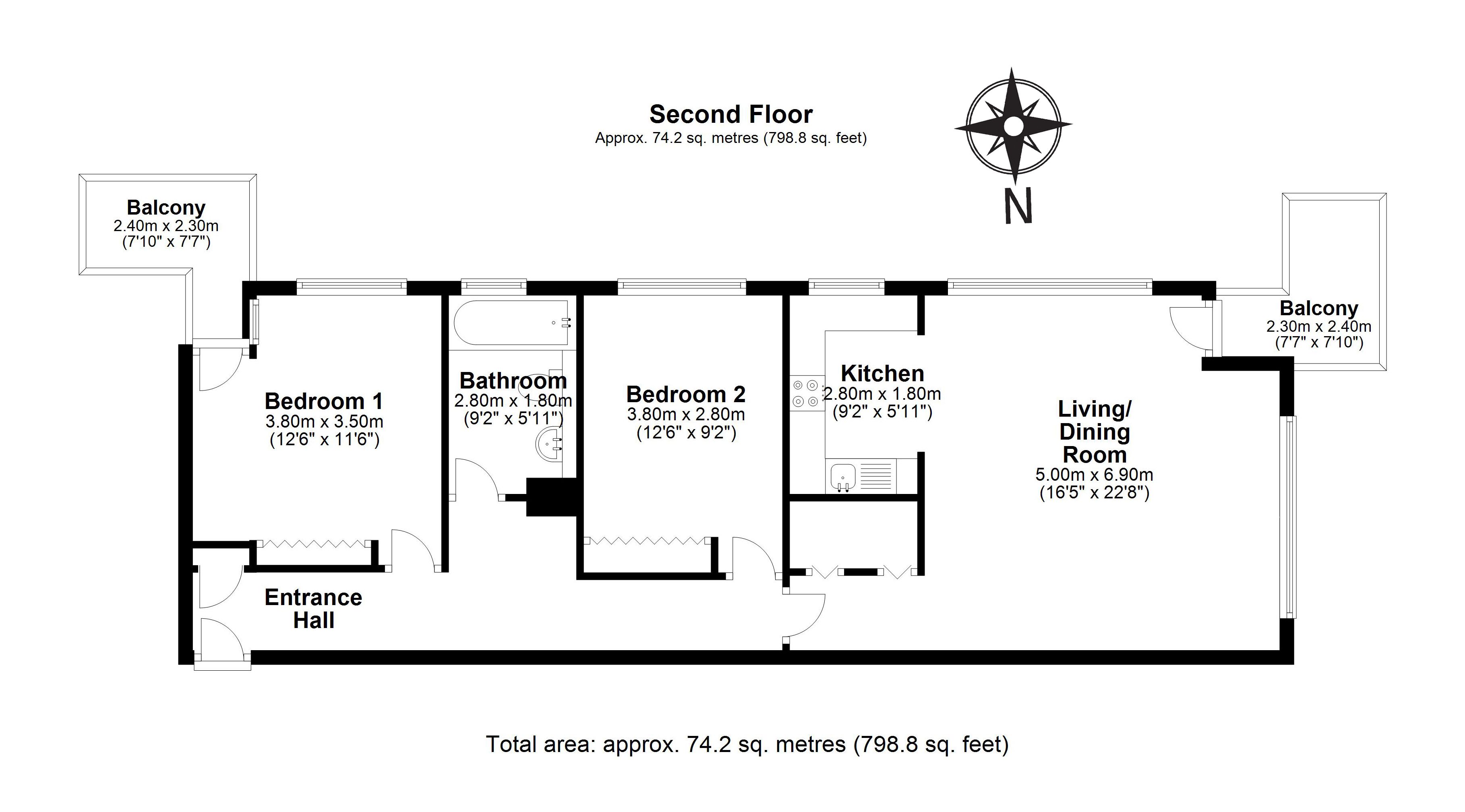 2 Bedrooms Flat for sale in 5/7 Dock Street, The Shore EH6