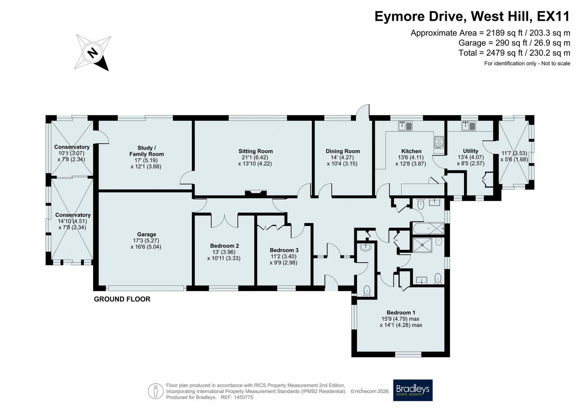 2, Eymore Drive, West Hill floorplan