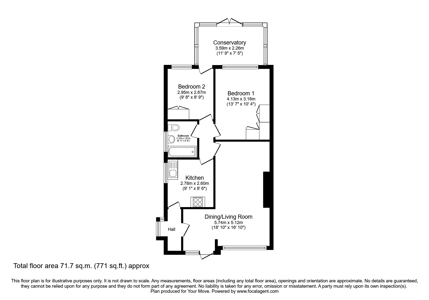 Woodhouse Lane, East Ardsley, Wakefield, West Yorkshire WF3, 2 bedroom