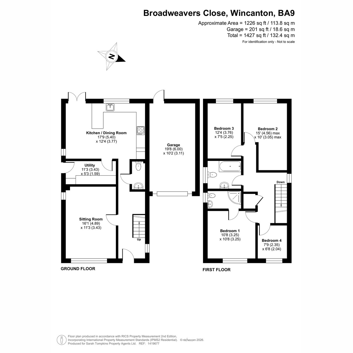 28, Broadweavers Close, Wincanton floorplan