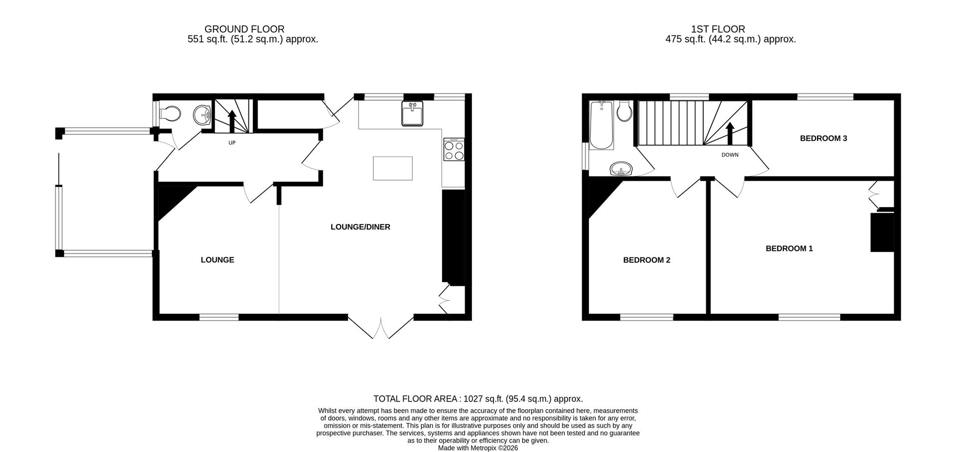 2 Clover Close, Shute, Axminster floorplan