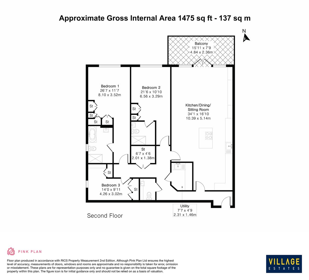 Flat 6, 12, Watford Road, Radlett floorplan