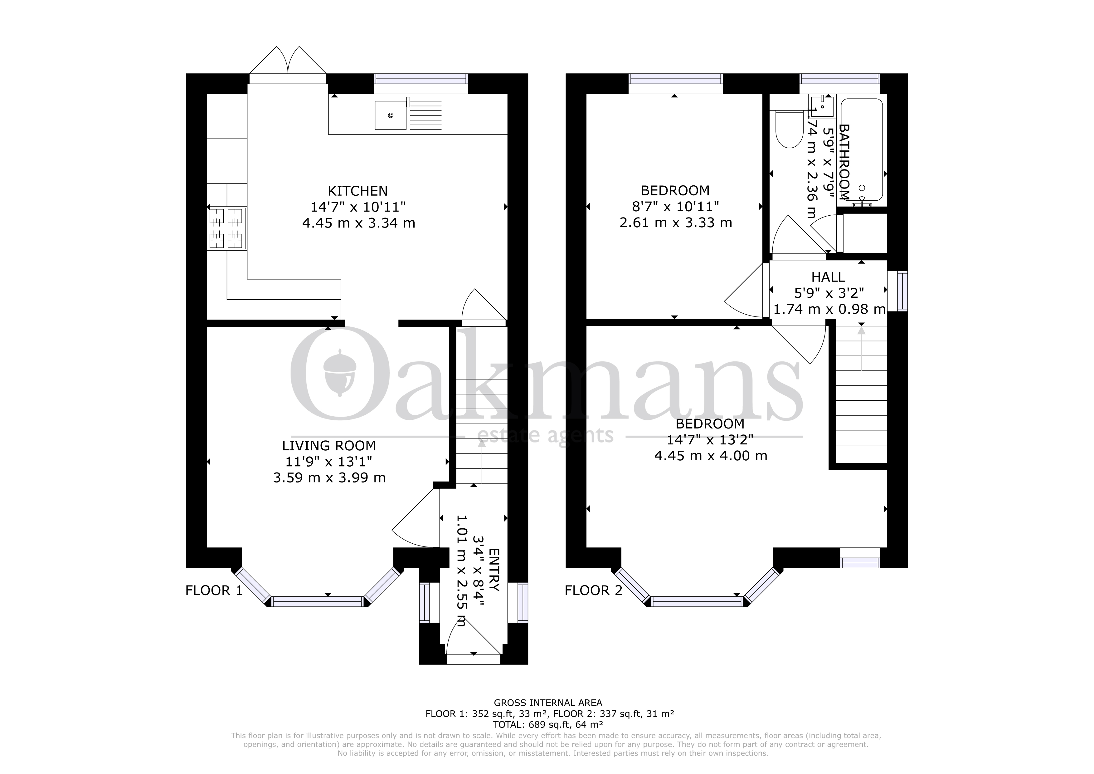 59, GROVELEY LANE, BIRMINGHAM floorplan