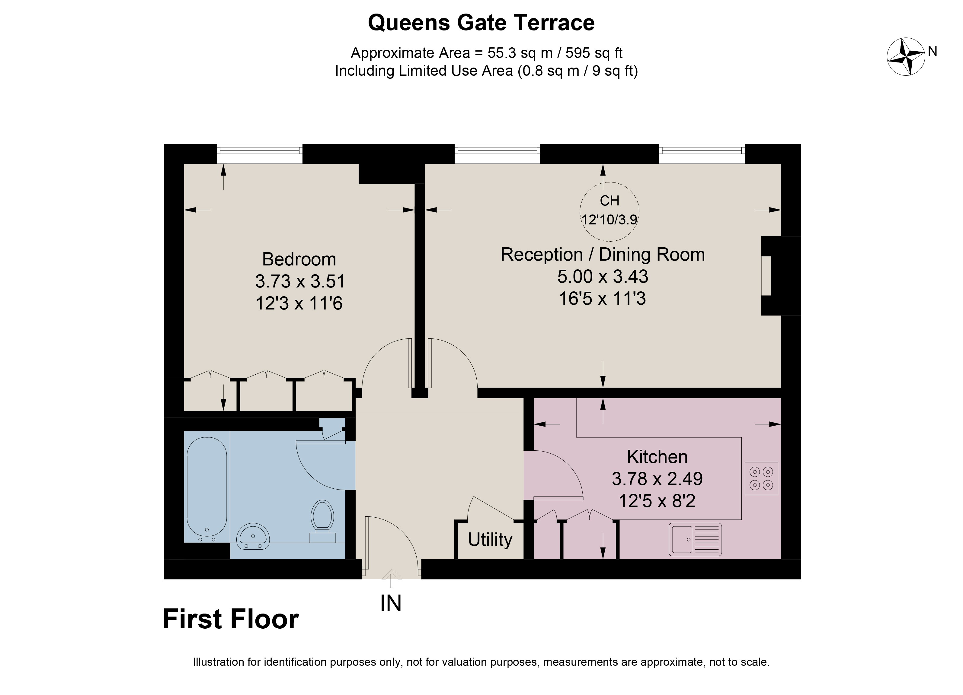 Flat 5, 51, Queens Gate Terrace, London floorplan