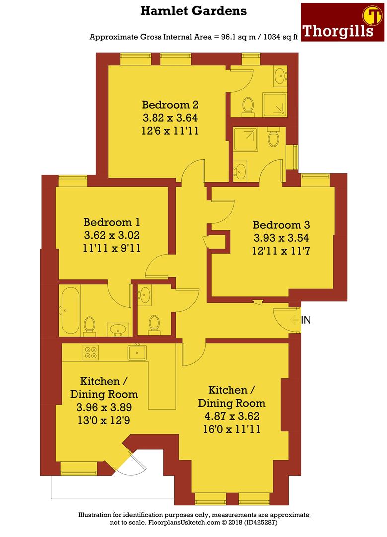 3 Bedrooms Flat to rent in Hamlet Gardens, London W6