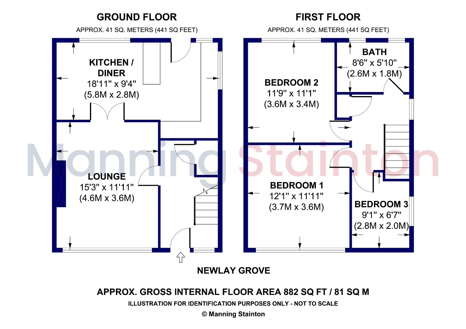64, Newlay Grove, Leeds floorplan