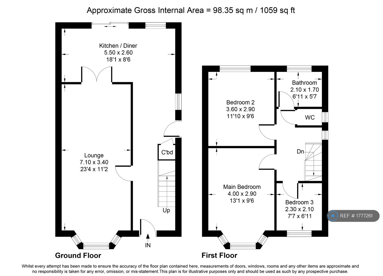 Perne Road, Cambridge floorplan