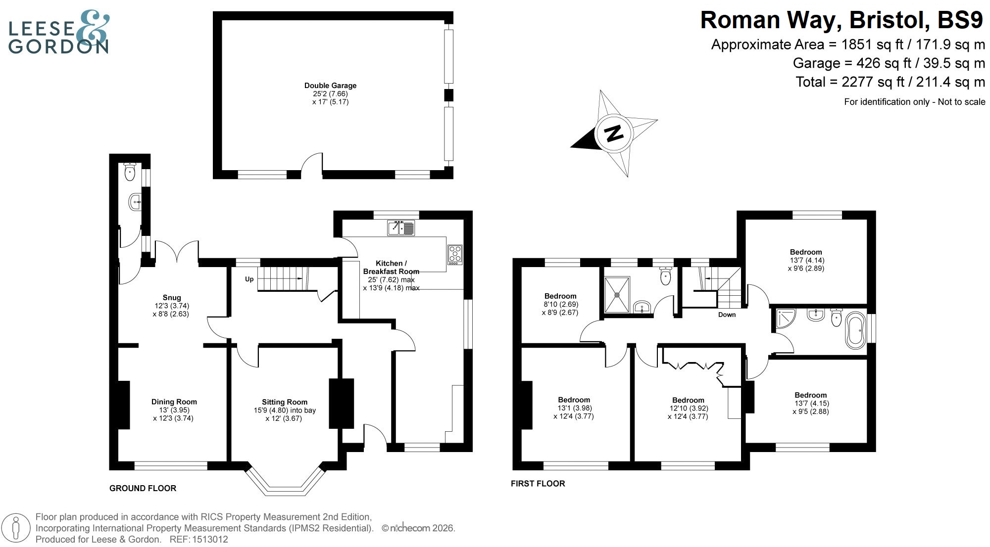 63 Roman Way, Bristol floorplan