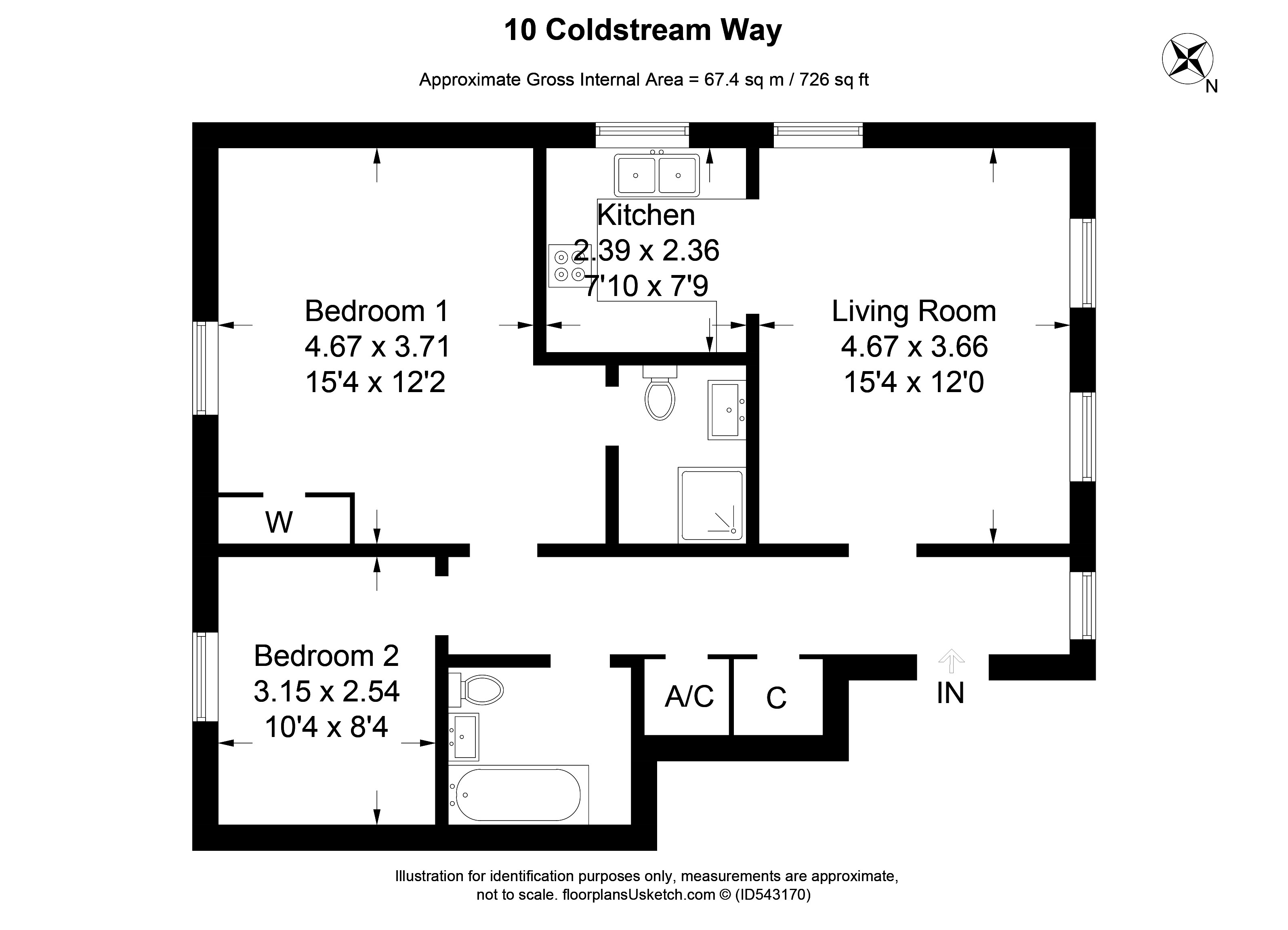 2 Bedrooms Flat for sale in Coldstream Way, Thatcham RG19