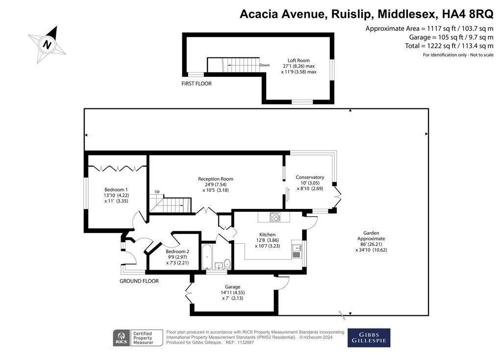 53, Acacia Avenue, Middlesex floorplan