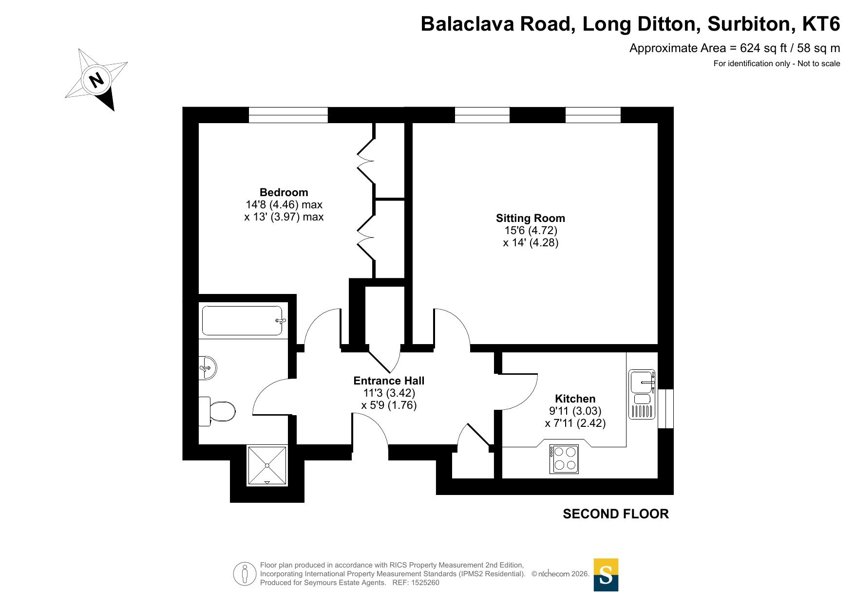 9 Beresford Hall, 57, Balaclava Road, Surbiton floorplan
