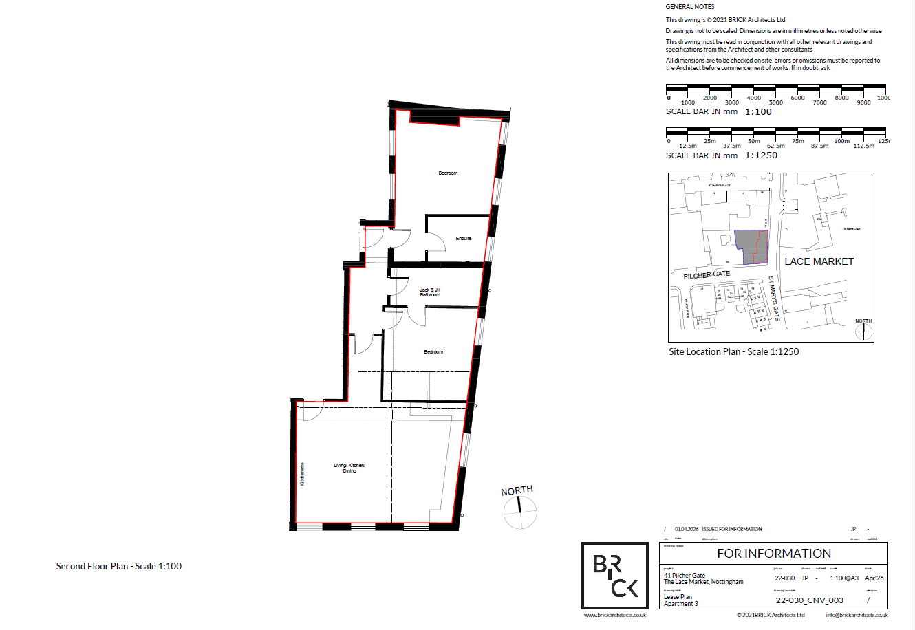 Apartment 3, Sherwin House, 41, Pilcher Gate, Nottinghamshire floorplan