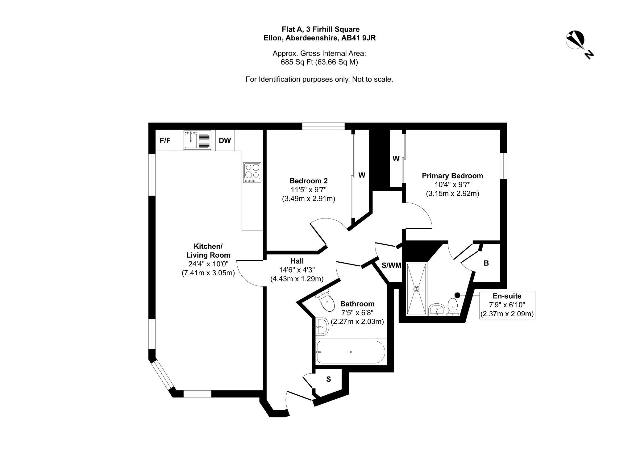 3A, Firhill Square, Aberdeenshire floorplan