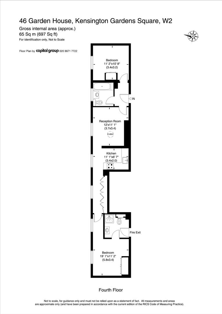 46, Garden House, Kensington Garden Square, London floorplan