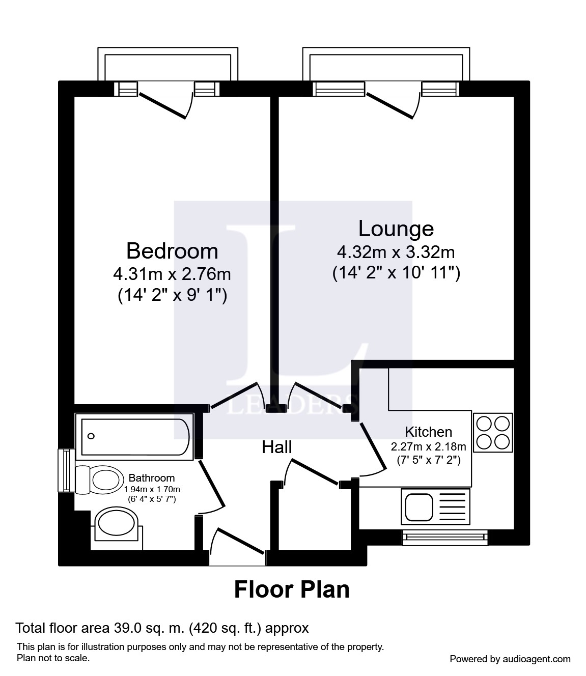 1 Bedrooms Flat to rent in Palgrave Road, Bedford MK42