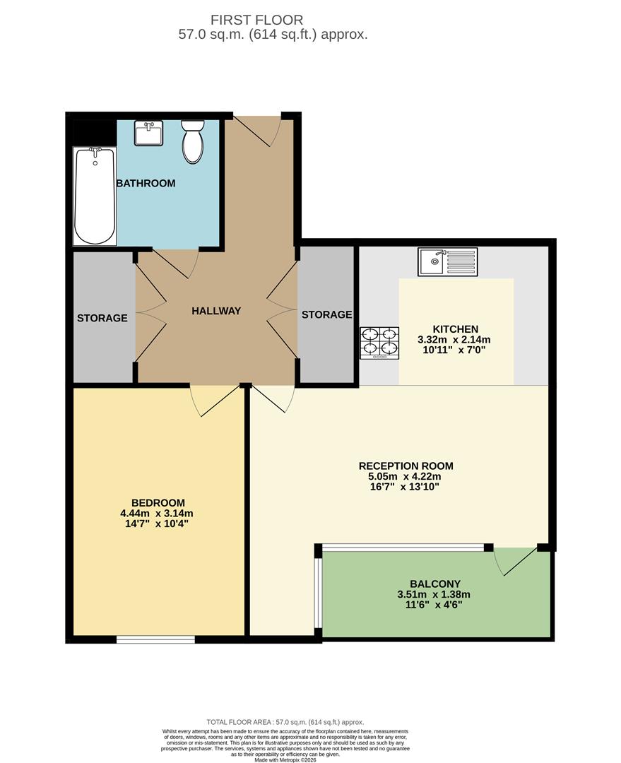 Flat 2 Millstream Tower, 5 Station Road, London floorplan
