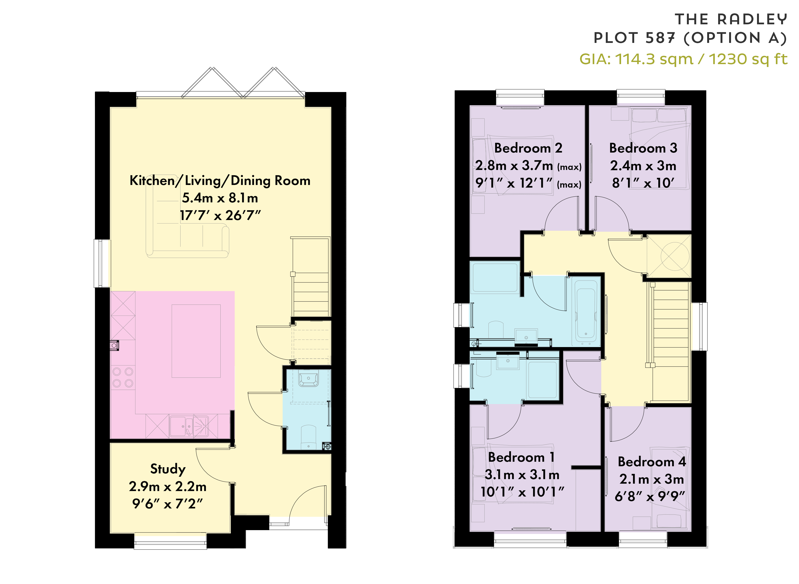 The Radley Plot 587, Anniversary Avenue East, Ambrosden floorplan