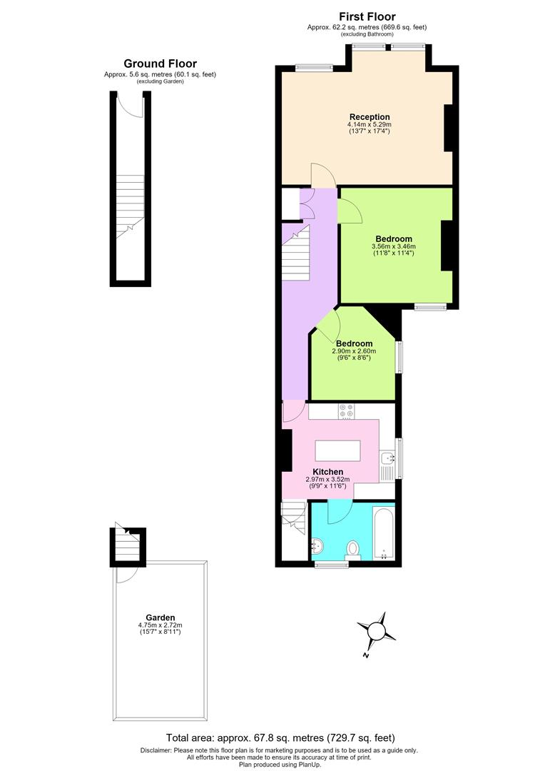82A, Fountain Road, London floorplan
