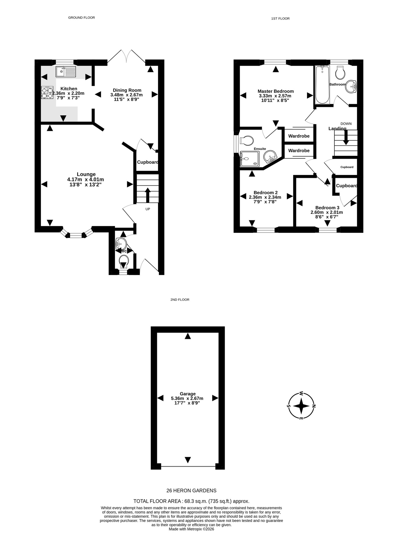 36 Heron Gardens, Portishead floorplan