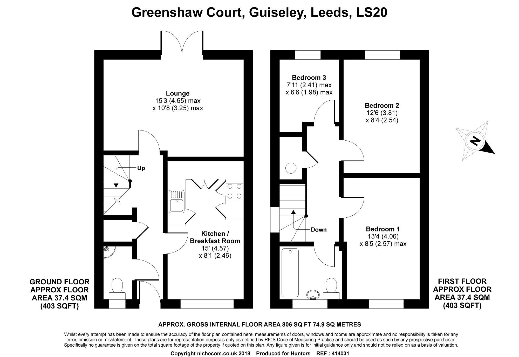3 Bedrooms End terrace house for sale in Greenshaw Court, Guiseley, Leeds LS20