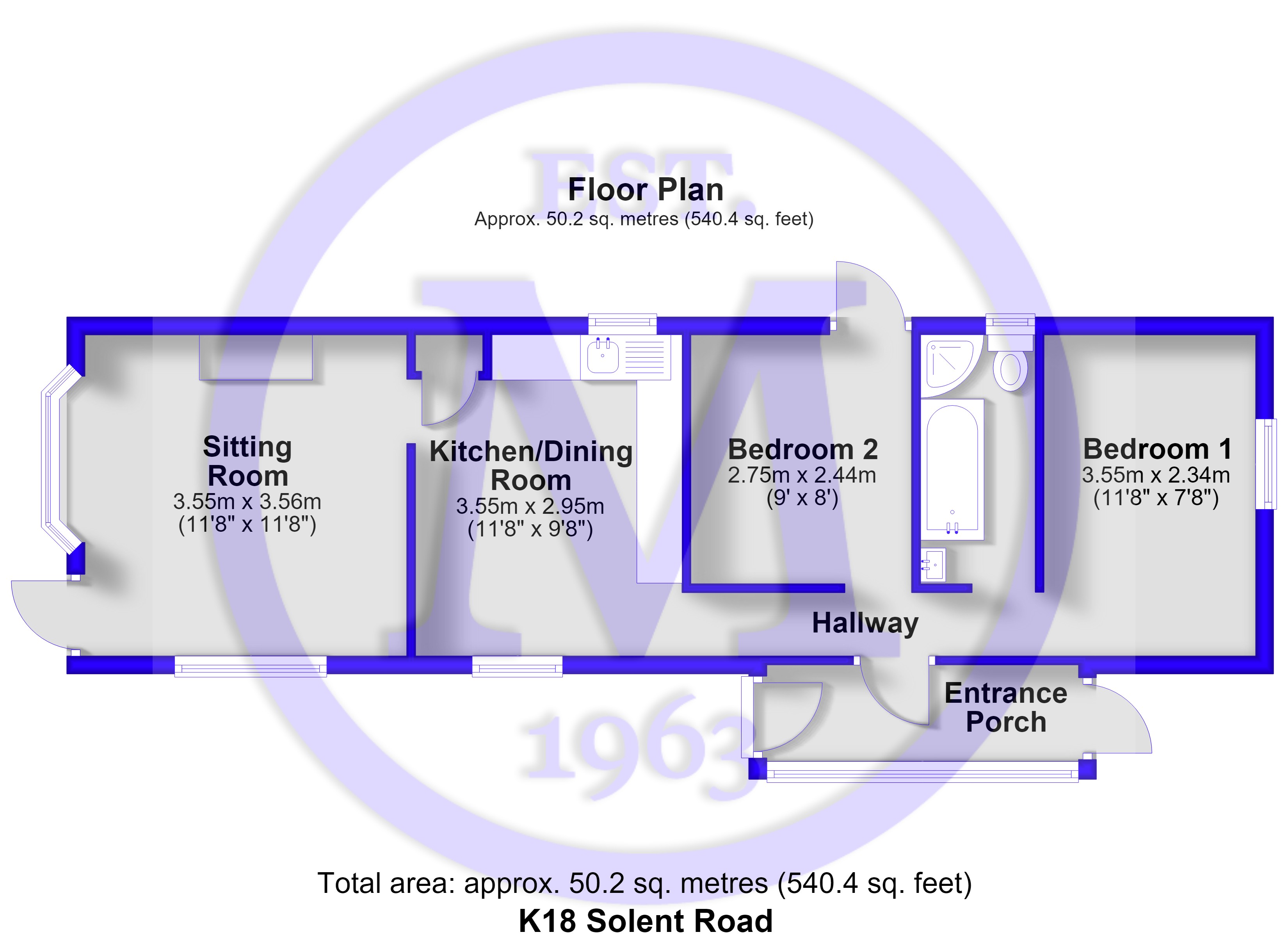 K18, Solent Road, Barton On Sea floorplan