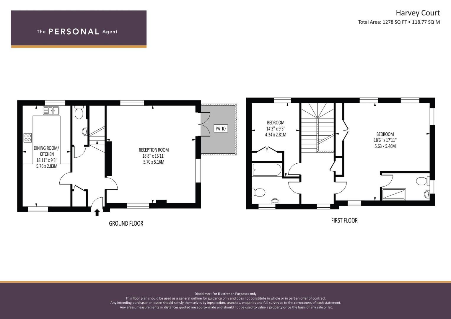 1 Harvey Court, Sandy Mead, Epsom floorplan