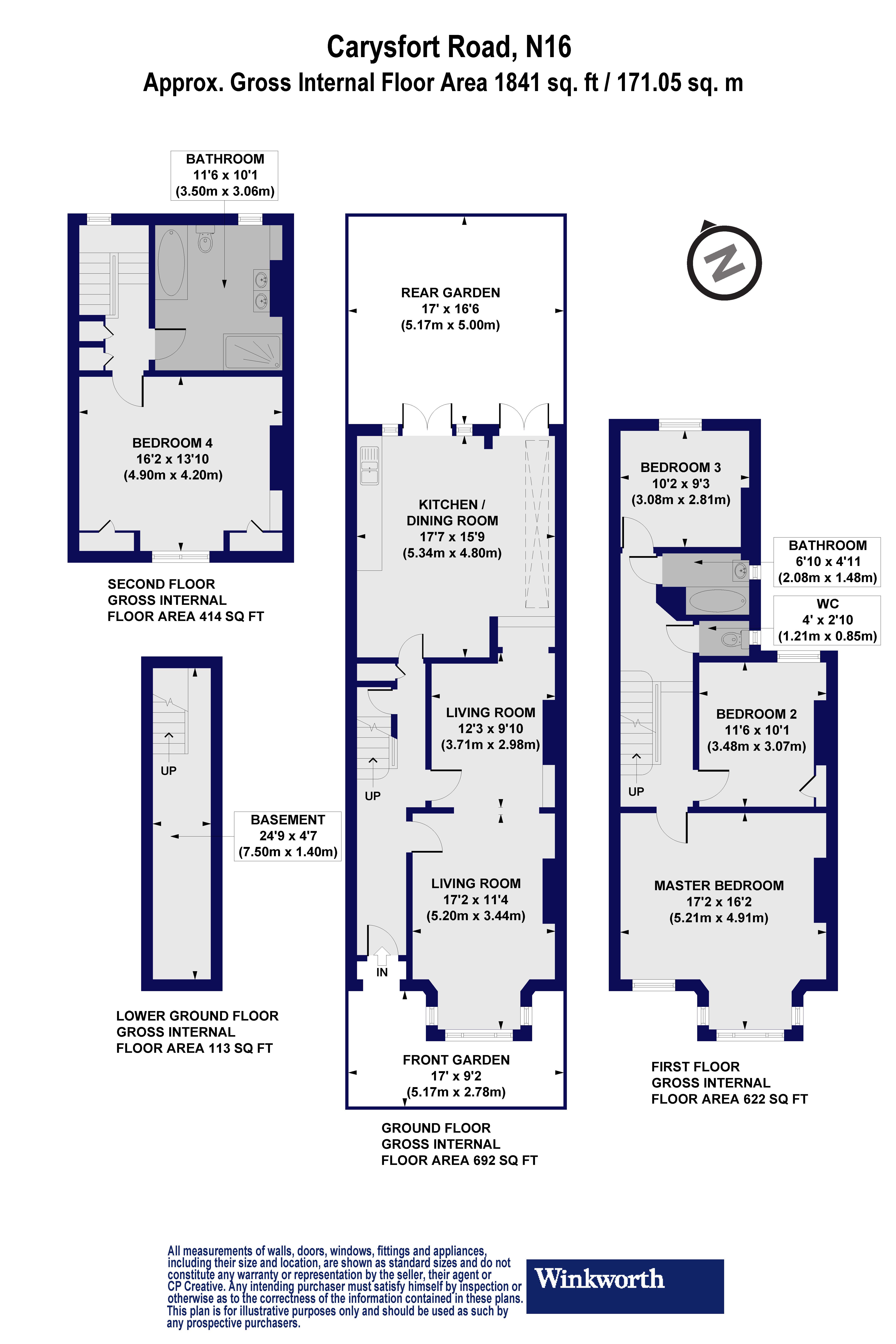 45, Carysfort Road, London floorplan