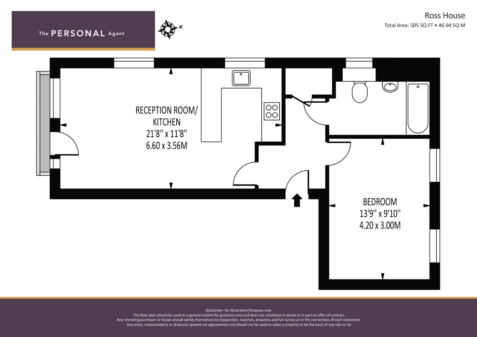 Flat 5, Ross House, Pelman Way, Epsom floorplan