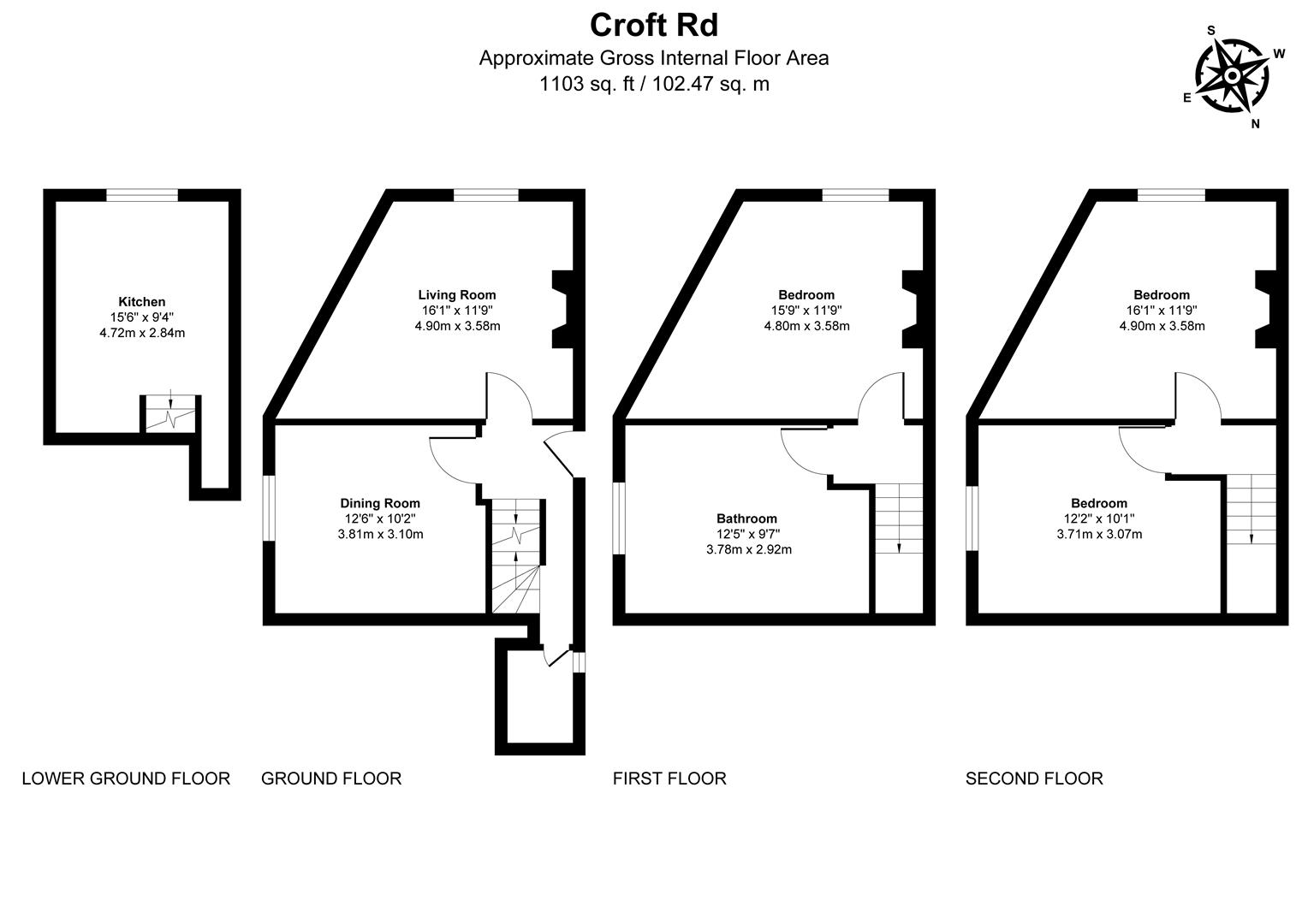 14A, Croft Road, Hastings floorplan