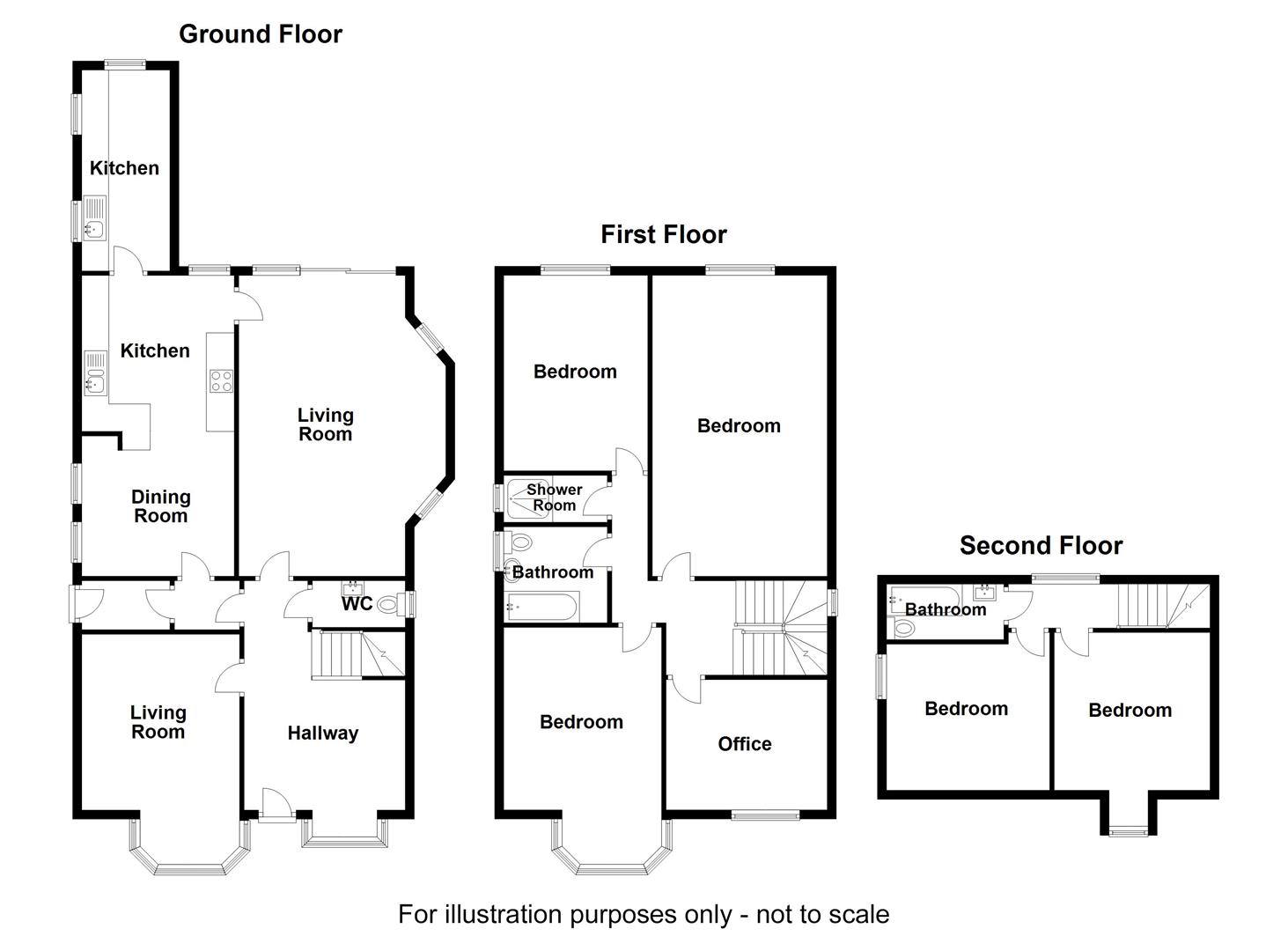 64, Oxford Road, Moseley floorplan