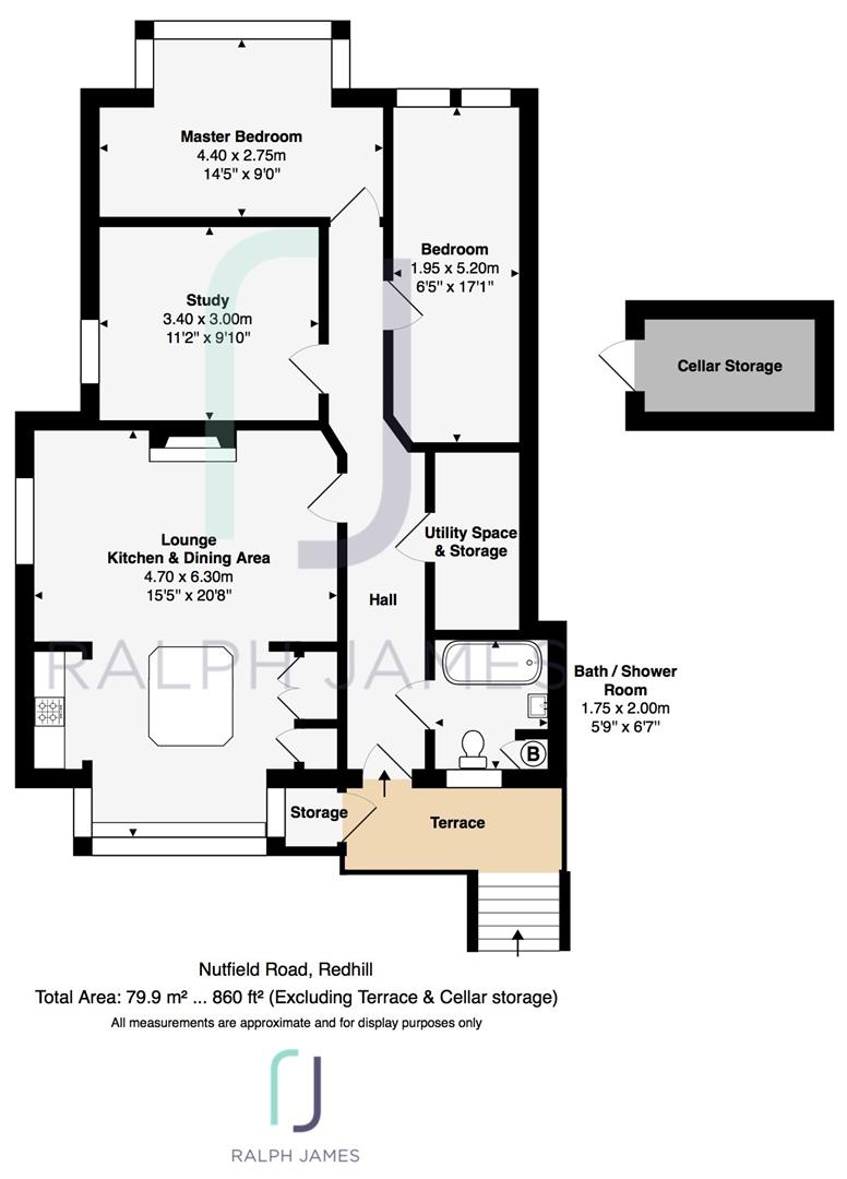 3 Bedrooms Flat to rent in Nutfield Road, Redhill RH1