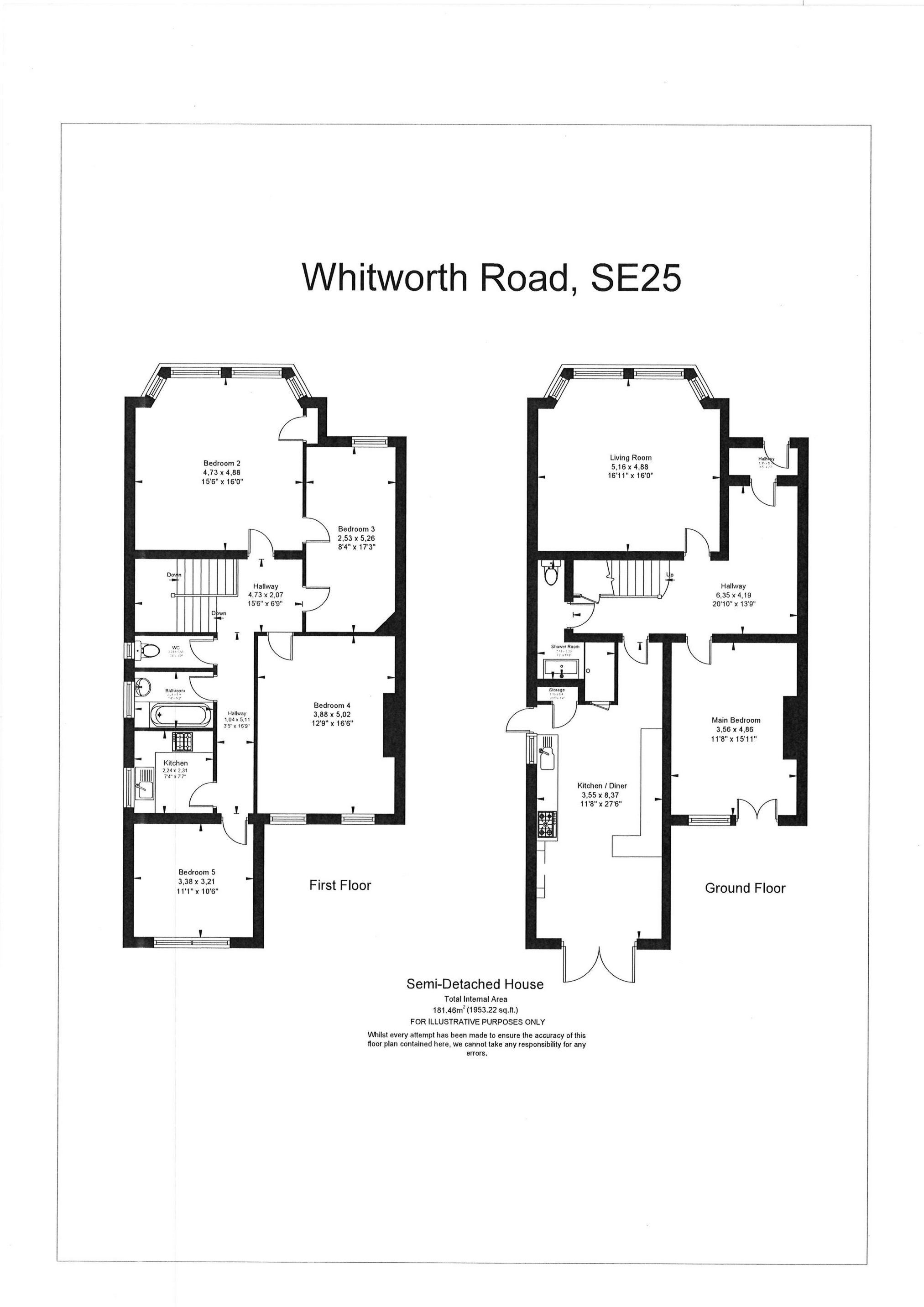 Whitworth Road, South Norwood SE25, 5 bedroom terraced house for sale