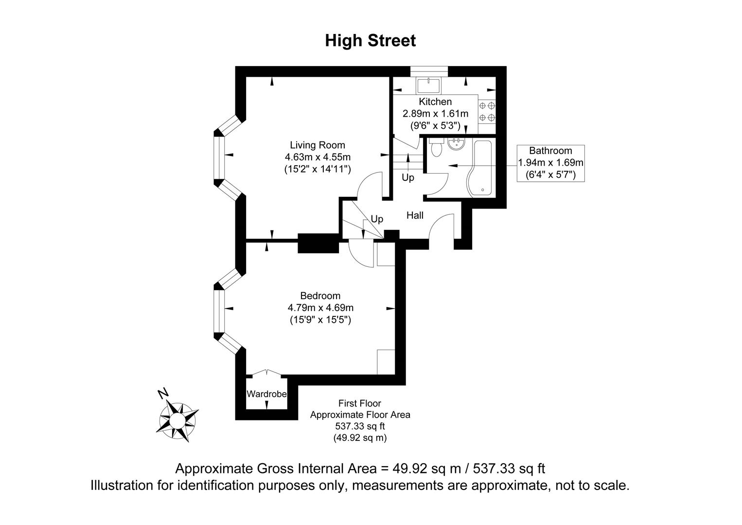 Flat 4, Old Talbot House, High Street, Cuckfield floorplan