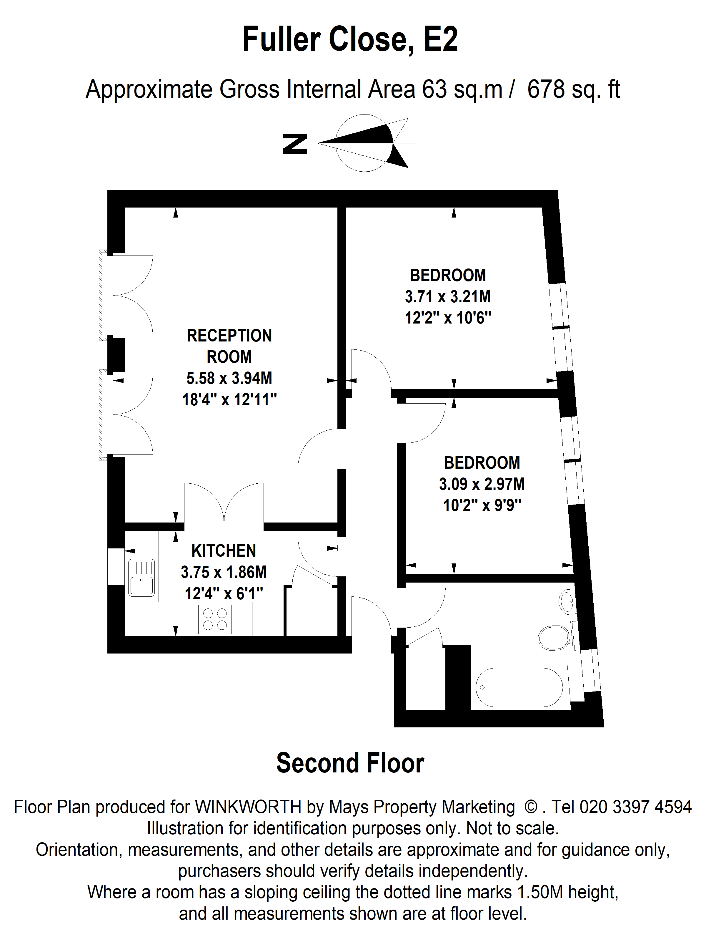 45, Fuller Close, London floorplan