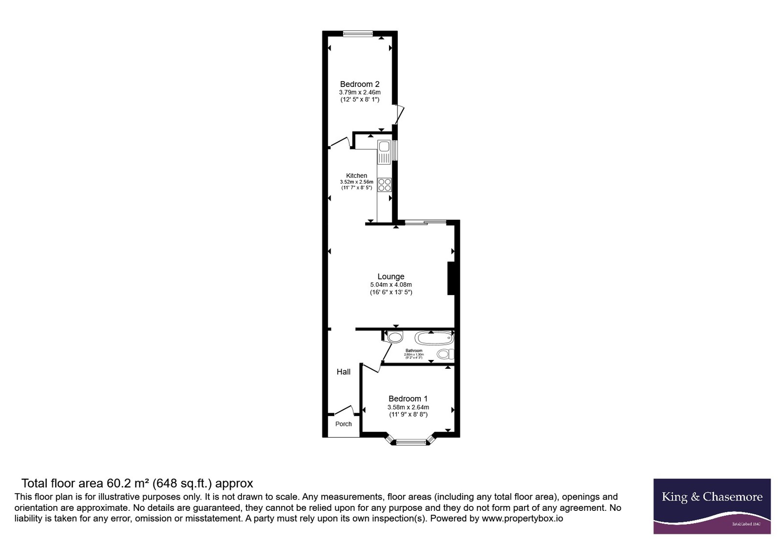 Lower Ground Floor Flat, 23a, Prestonville Road, East Sussex floorplan