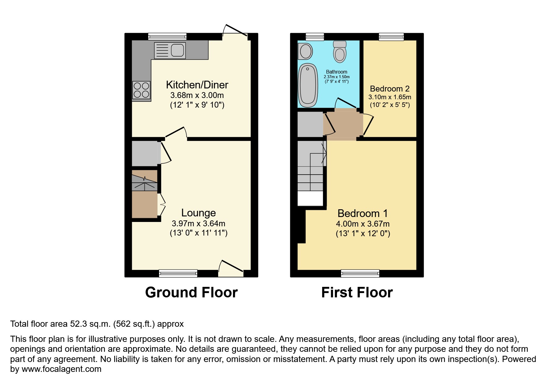 3, Temple Street, Dudley floorplan